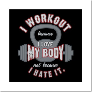 I Workout because I Love My Body Posters and Art